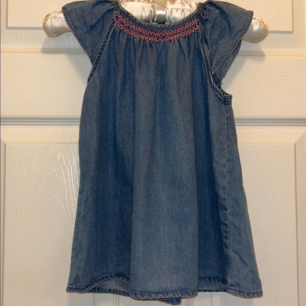 OshKosh B'gosh Girls Blue Denim Swing Top